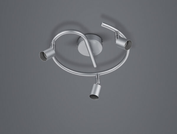 Πολύφωτο Ορορφής Ροζέτα Reality με Σποτ 3xGU10 Τιτάνιο Μεταλλικό - R80913987