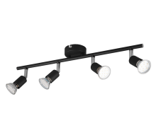 Σποτ Reality 4xGU10   Μαύρο Ματ Μεταλλικό    – R80914032