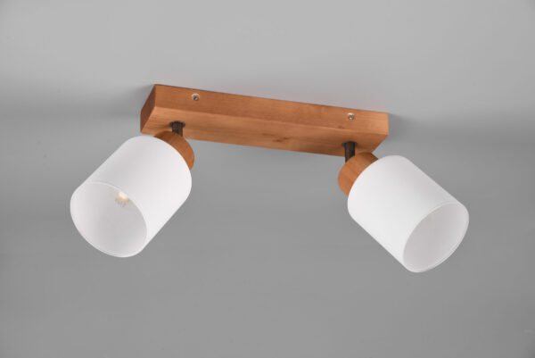 Φωτιστικό Spot Reality ASSAM  2x E14 Φυσικό Ξύλο   – R81112030