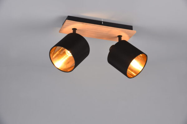 Φωτιστικό Spot Reality TOMMY  2x E14 Απόχρωση Ξύλου Μεταλλικό   – R81332030