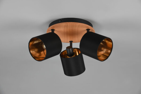 Φωτιστικό Spot Reality TOMMY  3x E14 Απόχρωση Ξύλου Μεταλλικό   – R81333930