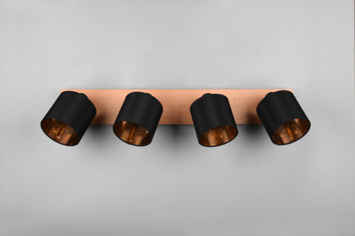 Φωτιστικό Spot Reality TOMMY  4x E14 Απόχρωση Ξύλου Μεταλλικό   – R81334030