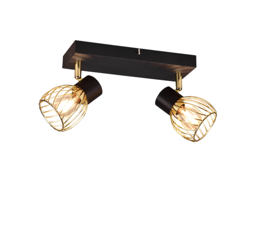 Φωτιστικό Οροφής Trio Lighting 2xE14 Μαύρου Χρώματος – R81382080