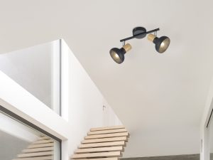 Φωτιστικό Οροφής Trio Lighting 2xE14 Μαύρου Χρώματος – R81522032