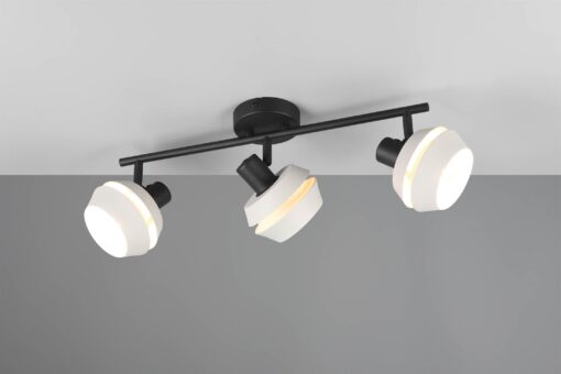 Πολύφωτο Οροφής Μαύρο με Περιστρεφόμενα Γκρι Σποτ ISLA 3xE14 Reality – R86363076