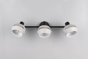 Πολύφωτο Οροφής Μαύρο με Περιστρεφόμενα Γκρι Σποτ ISLA 3xE14 Reality – R86363076