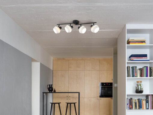 Πολύφωτο Οροφής με Περιστρεφόμενα Γκρι Σποτ ISLA 4xE14 Reality – R86364076