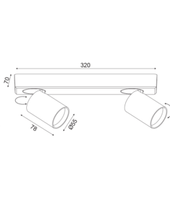 ΕΠΙΤΟΙΧΟ ΦΩΤΙΣΤΙΚΟ 2XGU10 ΜΑΥΡΟ ΑΛΟΥΜΙΝΙΟ 32Χ7Χ11CM ELITIS ACA DECOR  – RA302S32BK