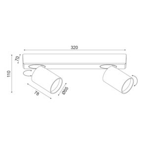 ΕΠΙΤΟΙΧΟ ΦΩΤΙΣΤΙΚΟ 2XGU10 ΜΑΥΡΟ ΑΛΟΥΜΙΝΙΟ 32Χ7Χ11CM ELITIS ACA DECOR  – RA302S32BK