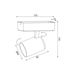 ΕΠΙΤΟΙΧΟ ΦΩΤΙΣΤΙΚΟ 1XGU10 ΛΕΥΚΟ ΑΛΟΥΜΙΝΙΟ 13Χ7Χ12CM DISCO ACA DECOR – RA311S13WG