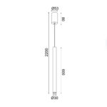 ΚΡΕΜΑΣΤΟ ΦΩΤΙΣΤΙΚΟ LED 5W 3000K 400LM FINO  ΧΡΥΣΟ ACA DECOR – RA31LEDP60GD