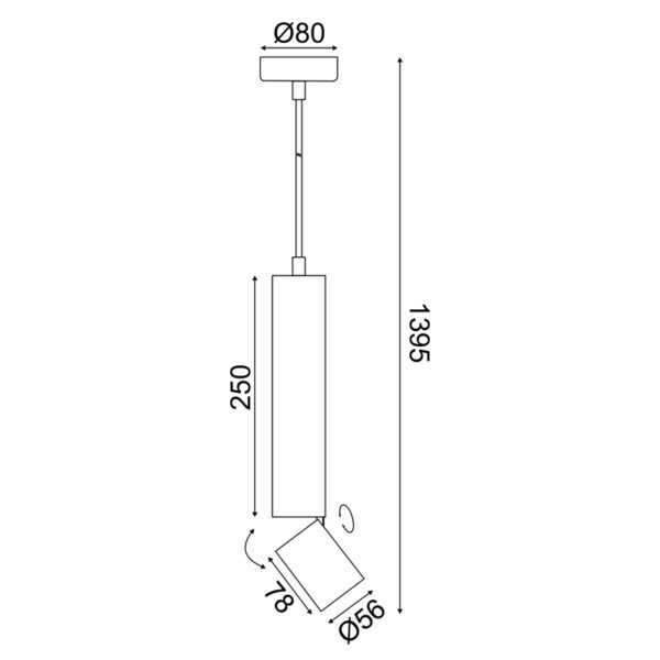 ΚΡΕΜΑΣΤΟ ΦΩΤΙΣΤΙΚΟ 1XGU10 BABEL ΓΚΡΙ ΜΕΤ/ΚΟ IP20 D5,6XD8XH140CM ACA DECOR – RA3551PGY