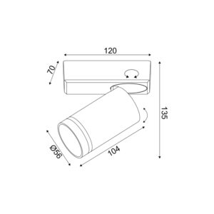 ΕΠΙΤΟΙΧΟ ΦΩΤΙΣΤΙΚΟ 1XGU10 DIVINO ΓΚΡΙ ΑΛΟΥΜΙΝΙΟ IP20 12X7X13,5CM ACA DECOR – RA3631SGY