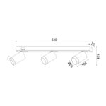 ΕΠΙΤΟΙΧΟ ΦΩΤΙΣΤΙΚΟ 3XGU10 DIVINO ΜΑΥΡΟ ΑΛΟΥΜΙΝΙΟ IP20 54X7X13,5CM ACA DECOR – RA3633SBH