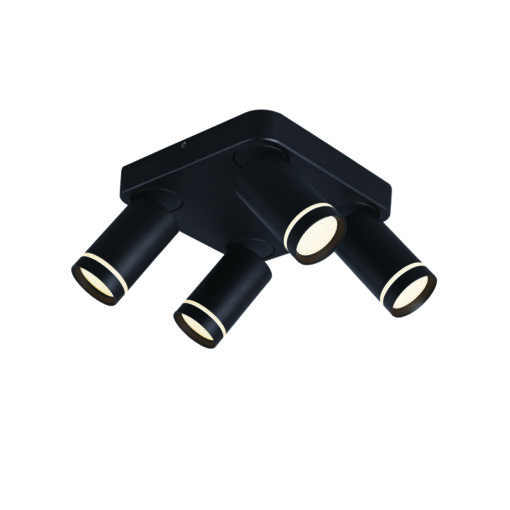 ΕΠΙΤΟΙΧΟ ΦΩΤΙΣΤΙΚΟ 4XGU10 DIVINO ΜΑΥΡΟ ΑΛΟΥΜΙΝΙΟ IP20 21X21X13,5CM ACA DECOR – RA3634CBK