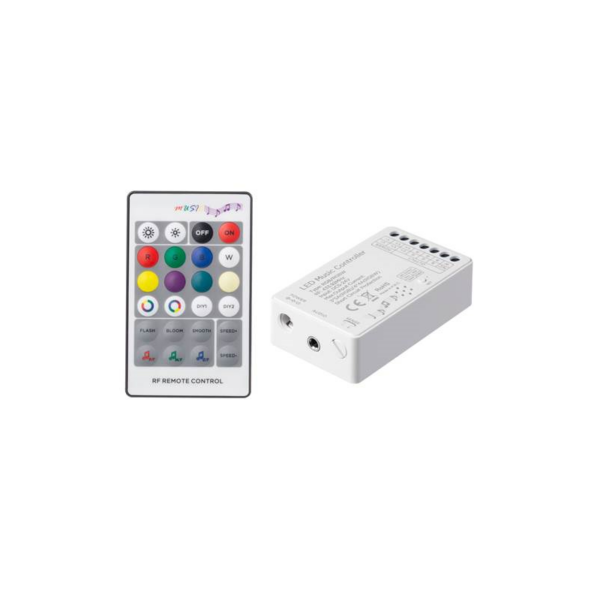 POWER RGB & RGBW(2 IN 1) AUDIO LED MUSIC CONTROLLER 15A/16A 180/192W 12V 360/384W 24V & RF REMOTE ACA – RF24-AUDIO