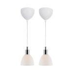 Nordlux Ray Kit με 2 Κρεμαστά  Νικελ  E14  Γυάλινο/Μεταλλικό –  63233033