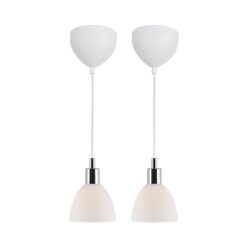 Nordlux Ray Kit με 2 Κρεμαστά  Νικελ  E14  Γυάλινο/Μεταλλικό –  63233033