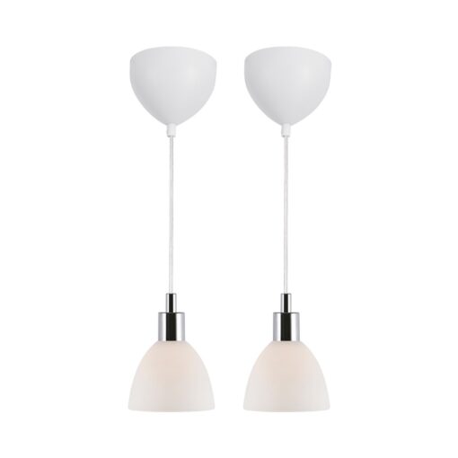 Nordlux Ray Kit με 2 Κρεμαστά  Νικελ  E14  Γυάλινο/Μεταλλικό –  63233033