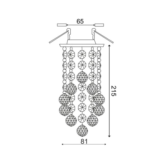 ΣΠΟΤ MR16 ΜΕ ΚΡΥΣΤΑΛΛΑ 230X90mm MORIA ACA – S7226