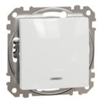 Schneider Sedna Design διακόπτης Α/Ρ με λυχνία προσανατολισμού Λευκό – SDD111106L