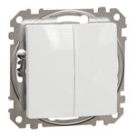 Schneider Sedna Design διπλός διακόπτης Α/Ρ Λευκό – SDD111108