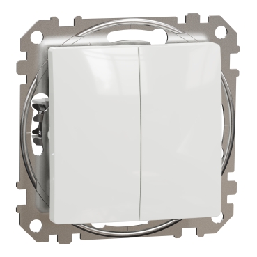 Schneider Sedna Design διπλός διακόπτης Α/Ρ Λευκό – SDD111108