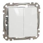 Schneider Sedna Design & Elements, διπλό μπουτόν 10A, Λευκό – SDD111118