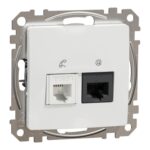 Schneider Sedna Design RJ45-RJ11 πρίζα CAT5E UTP Λευκό – SDD111458