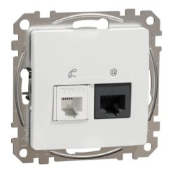 Schneider Sedna Design RJ45-RJ11 πρίζα CAT5E UTP Λευκό – SDD111458