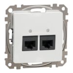 Schneider Sedna Design 2xRJ45 πρίζα CAT6A UTP Λευκό – SDD111467