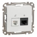 Schneider Sedna Design RJ45-RJ11 πρίζα CAT6 UTP Λευκό – SDD111468