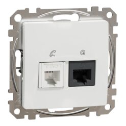 Schneider Sedna Design RJ45-RJ11 πρίζα CAT6 UTP Λευκό – SDD111468