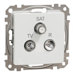 Schneider Sedna Design TV-R-SAT πρίζα διέλευσης 10DB Λευκό – SDD111488