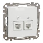 Schneider Sedna Design πρίζα τηλεφώνου 2xRJ11 Λευκό – SDD111492