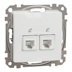 Schneider Sedna Design πρίζα τηλεφώνου 2xRJ11 Λευκό – SDD111492