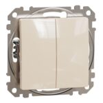 Schneider Sedna Design διπλός διακόπτης Α/Ρ Μπεζ – SDD112108