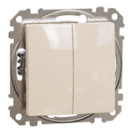 Schneider Sedna Design & Elements, διπλό μπουτόν 10A, Μπεζ – SDD112118