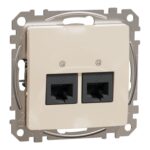 Schneider Sedna Design 2xRJ45 πρίζα CAT6 UTP Μπεζ – SDD112462