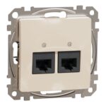 Schneider Sedna Design 2xRJ45 πρίζα CAT6A UTP Μπεζ – SDD112467