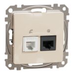 Schneider Sedna Design RJ45-RJ11 πρίζα CAT6 UTP Μπεζ – SDD112468