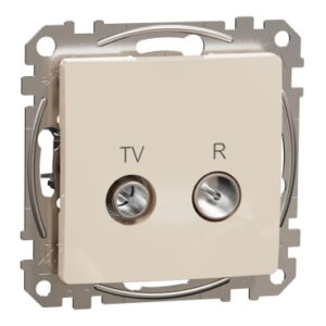 Schneider Sedna Design TV R πρίζα διέλευσης 10DB Μπεζ – SDD112478R