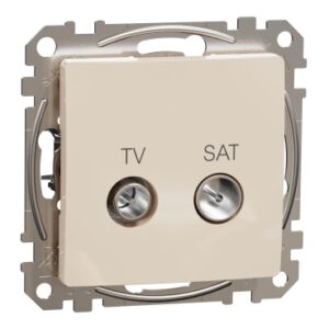 Schneider Sedna Design TV SAT πρίζα διέλευσης 10DB Μπεζ – SDD112478S