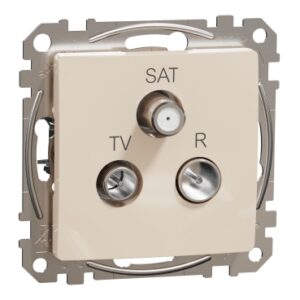 Schneider Sedna Design TV-R-SAT διέλευσης 7DB Μπεζ – SDD112484