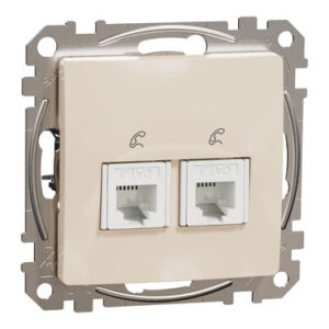 Schneider Sedna Design πρίζα τηλεφώνου 2Xπρίζα RJ11 Μπεζ – SDD112492