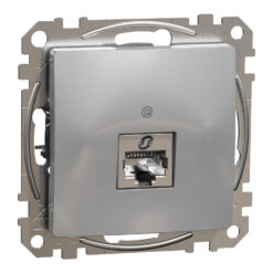 Schneider Sedna Design & Elements,  RJ45 πρίζα CAT6 STP Αλουμίνιο – SDD113461S