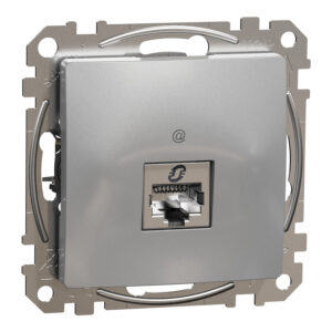 Schneider Sedna Design & Elements,  RJ45 πρίζα CAT6 STP Αλουμίνιο – SDD113461S