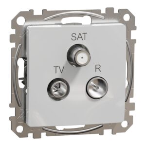 Schneider Sedna Design TV-R-SAT διέλευσης 10DB Αλουμίνιο – SDD113488