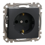 Schneider Sedna Design πρίζα σούκο ασφαλείας (2Π+Γ)  Ανθρακί – SDD114022