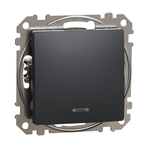 Schneider Sedna Design διακόπτης Α/Ρ με λυχνία προσανατολισμού Ανθρακί – SDD114106L